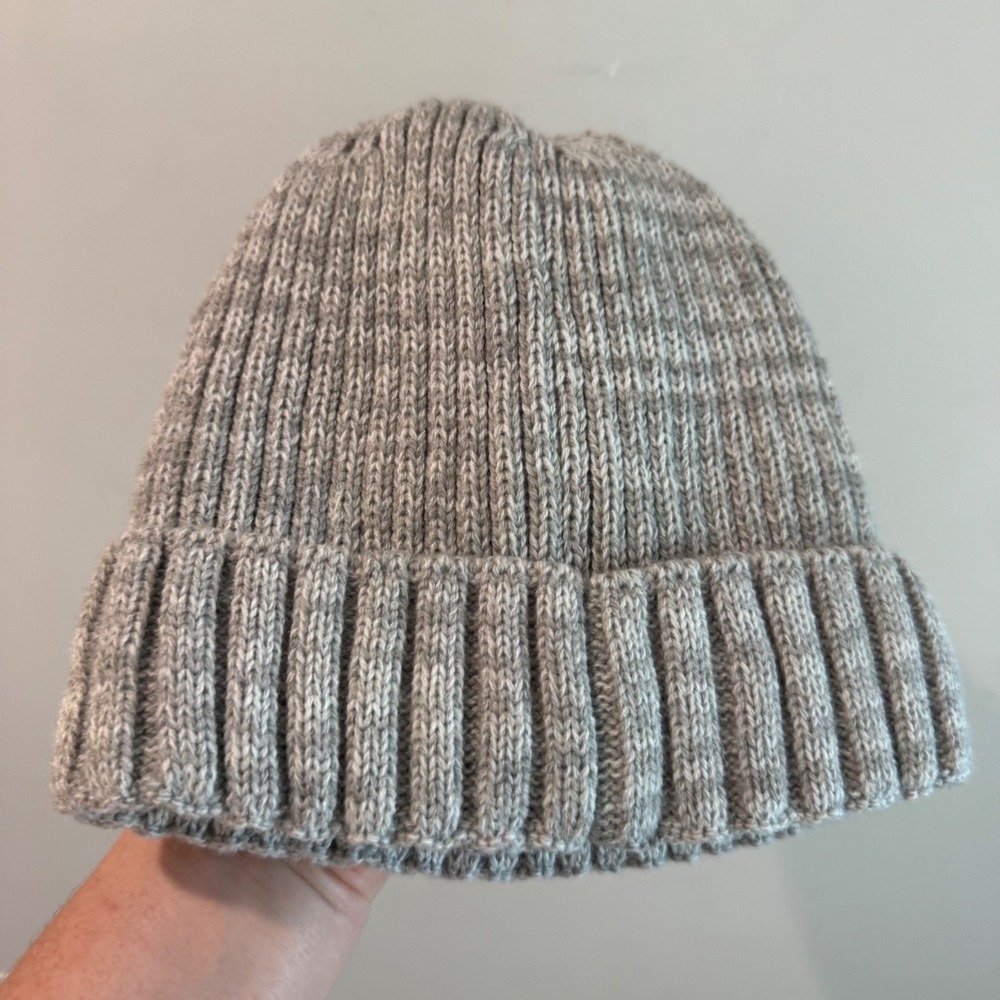 Canada Weather Gear Grey Ribbed Knit Beanie Thermal Plush Fleece Lined Hat NWT - Picture 5 of 7